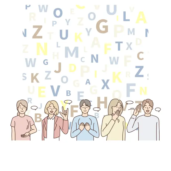 Icono personas y abecedario