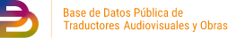 Base de datos pública de traductores audiovisuales y obras Logo de base de datos pública de traductores audiovisuales y obras