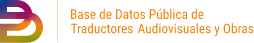 Base de datos pública de traductores audiovisuales y obras Logo de base de datos pública de traductores audiovisuales y obras